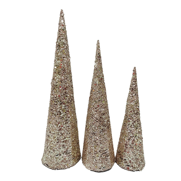 Cone Tree Gold Yarn Glitter