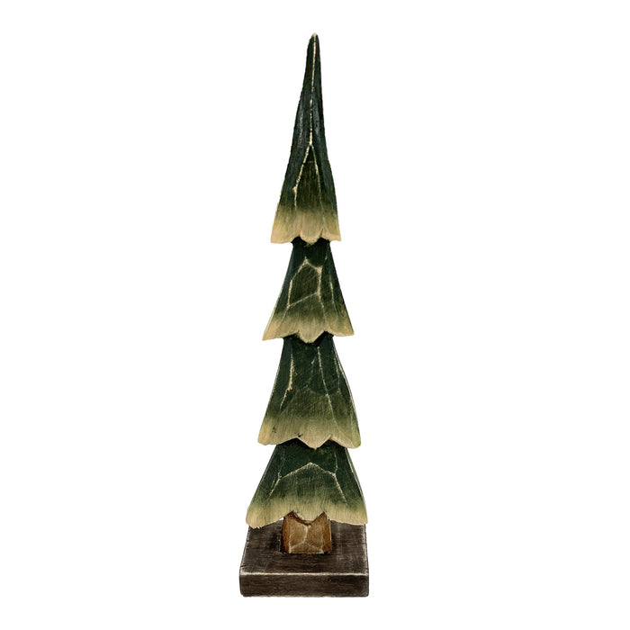 Wooden Table Top Tree Green