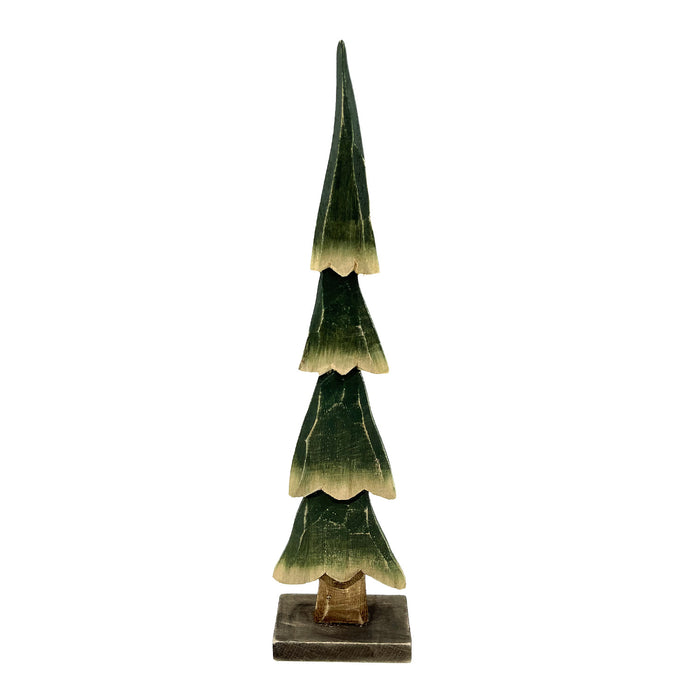 Wooden Table Top Tree Green