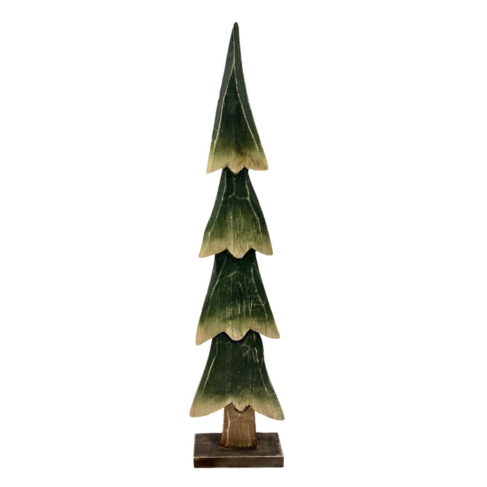 Wooden Table Top Tree Green