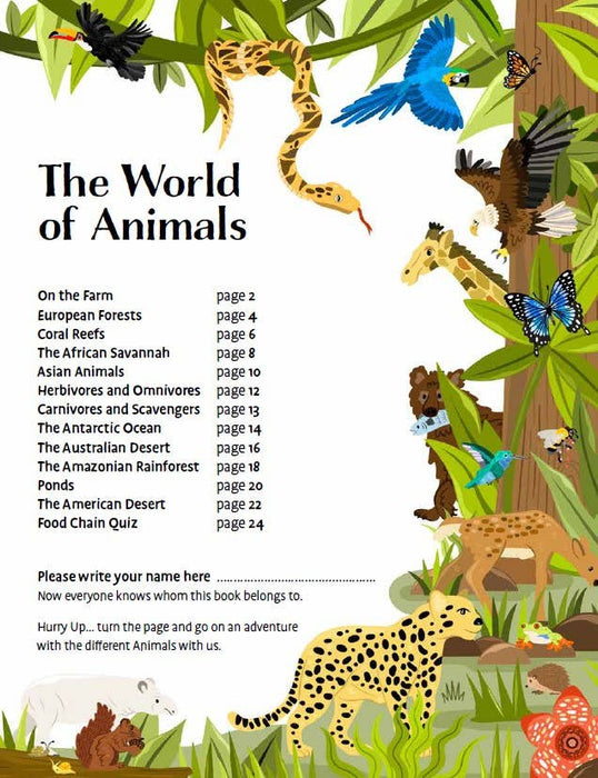 Deluxe Sticker Book: The World of Animals