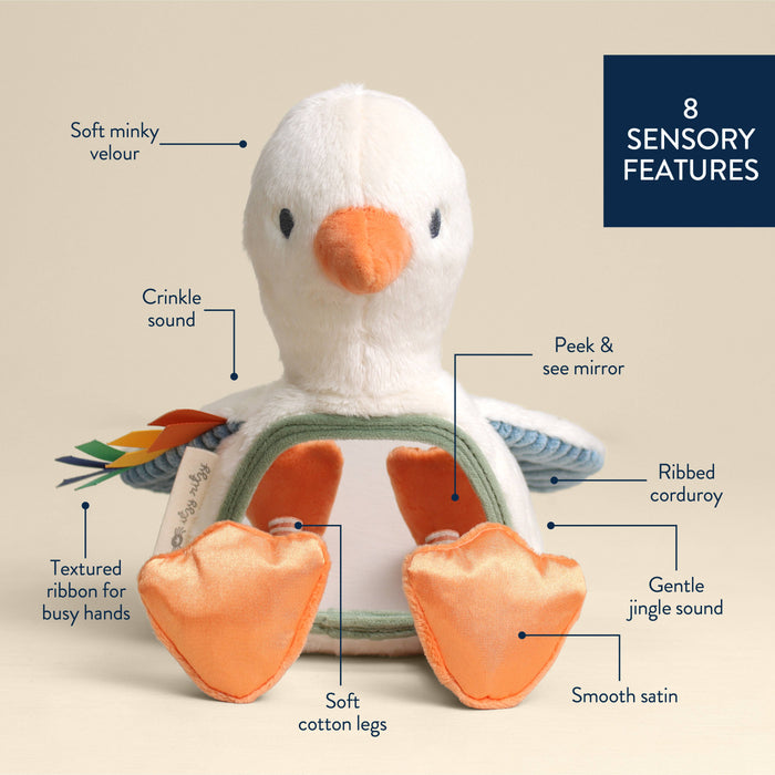 Itzy Bitzy Mirror™ Sensory Tummy Time Mirror - Goose