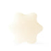 Beige cat-shaped cushion on a white background