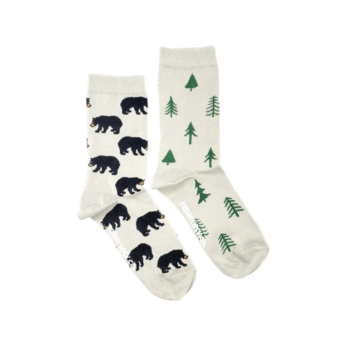 Women's Socks Bear & Tree