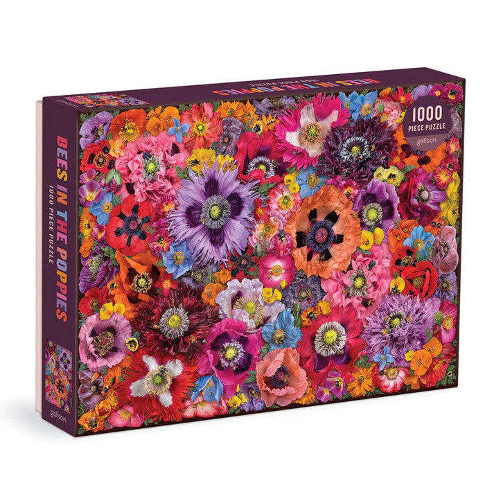 Bees in Poppies 1000 Pc Puzzle