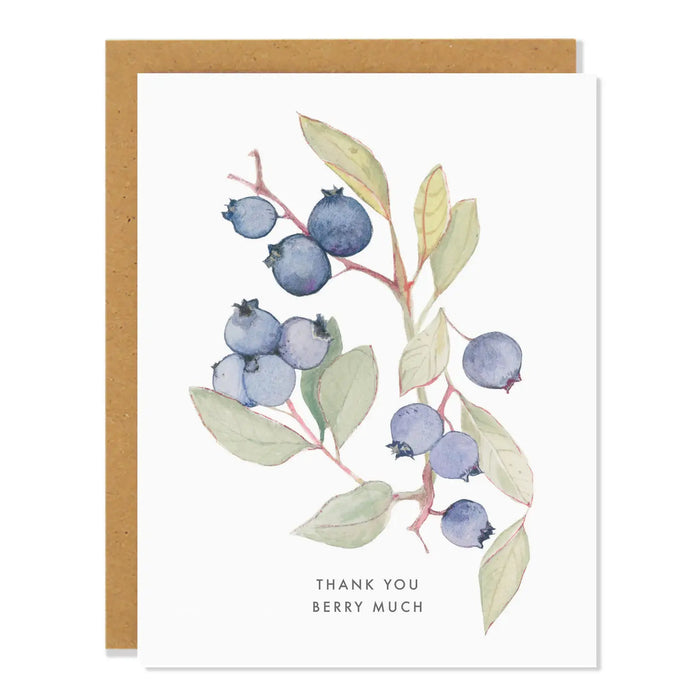 Blueberry Thank you Card