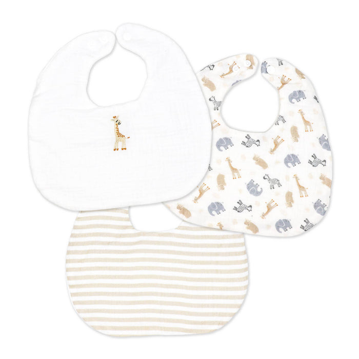 3pcs Muslin Bibs
: Ivory Giraffe