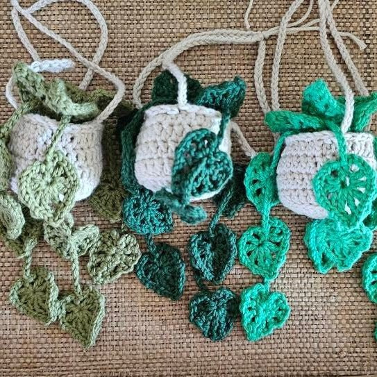 Crochet Hanging Plant - Monstera