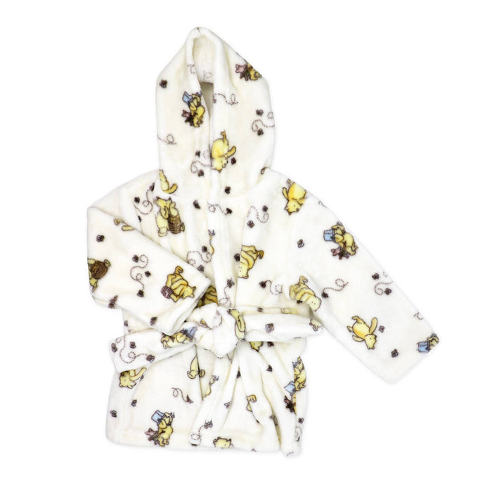 Plush Hooded Bathrobe: Tan