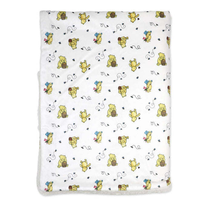 Pooh & Friends 2 Layer Blanket: Ivory