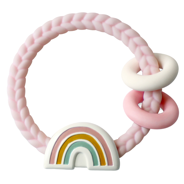 Ritzy Rattle™ Silicone Teether Rattles: Highland Cow