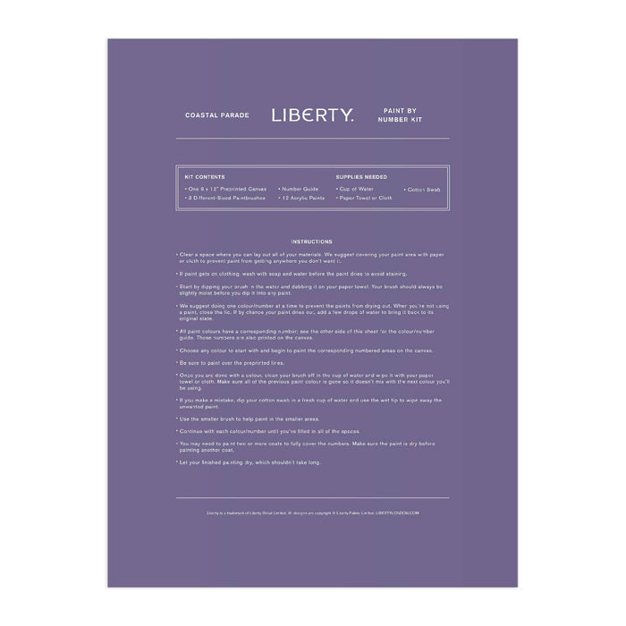 Liberty Coastal Parade 9 x 12" Paint by Number Kit