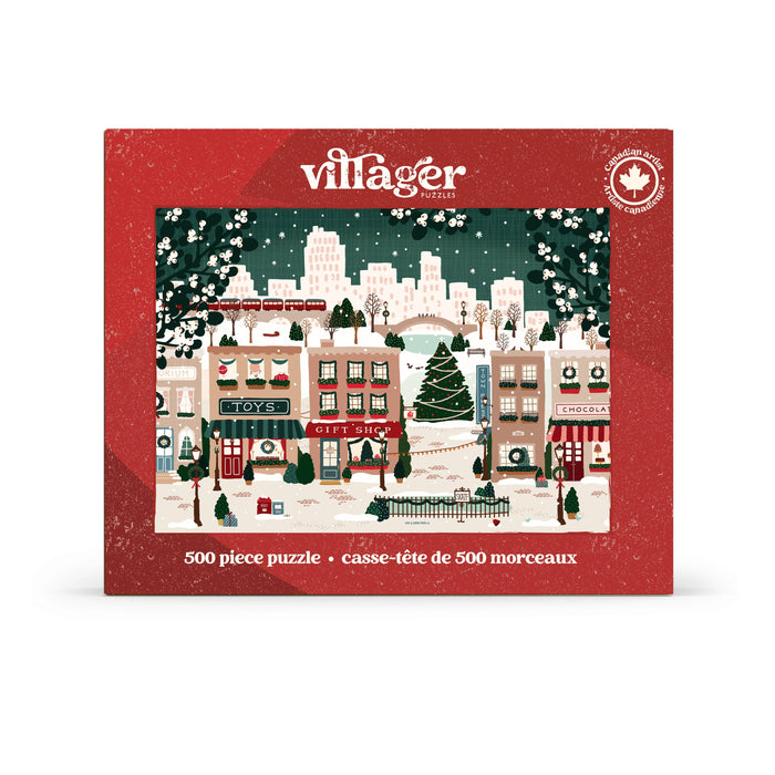 Villager Puzzle Small Town Holiday 500 pc