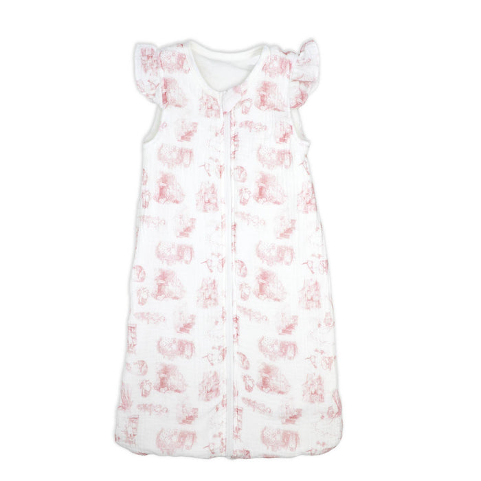 2 Layer Muslin/Mink Sleep Sack 0-6M: Pink