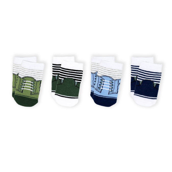 4 Pack Socks: Sneaker/Shoe: Pink/Purple