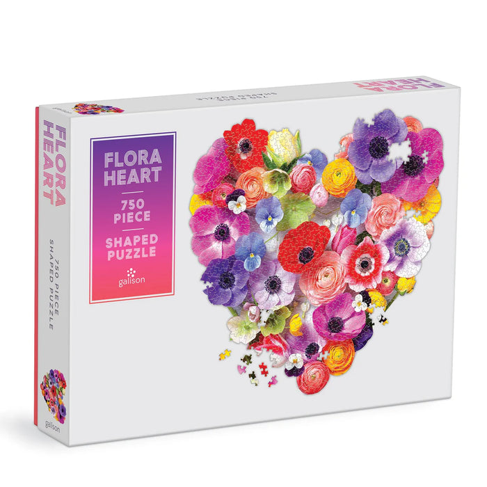 Flora Heart 750pc Shaped Puzzle