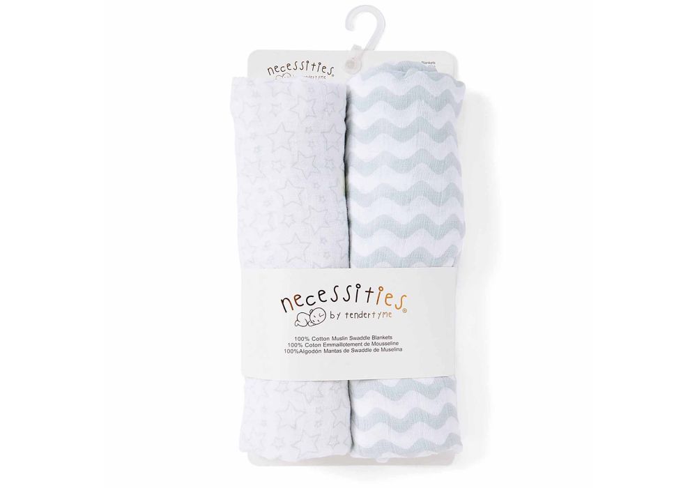 2 pk Muslin Swaddle Blankets