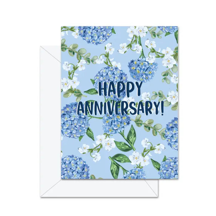 Hydrangea Happy Anniversary Card