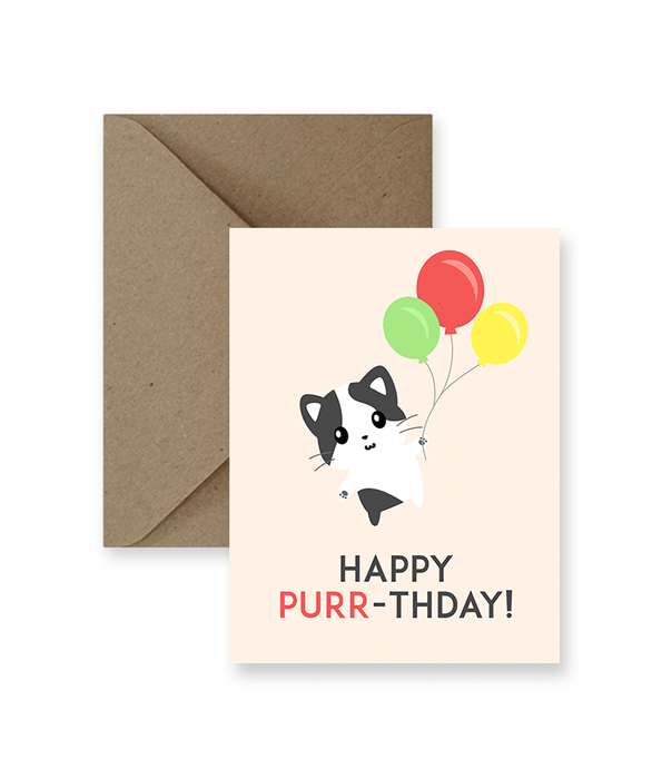 Happy Purr-thday Card