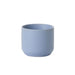 Blue ceramic cup on a white background