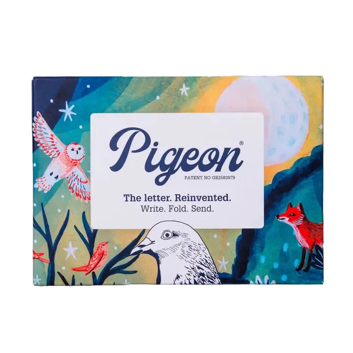 Inspired by origami, Pigeon is a beautifully crafted combination of letter and envelope. Six pre-folded letters per pack, that fold into their own envelope and are sealed with a stamp
