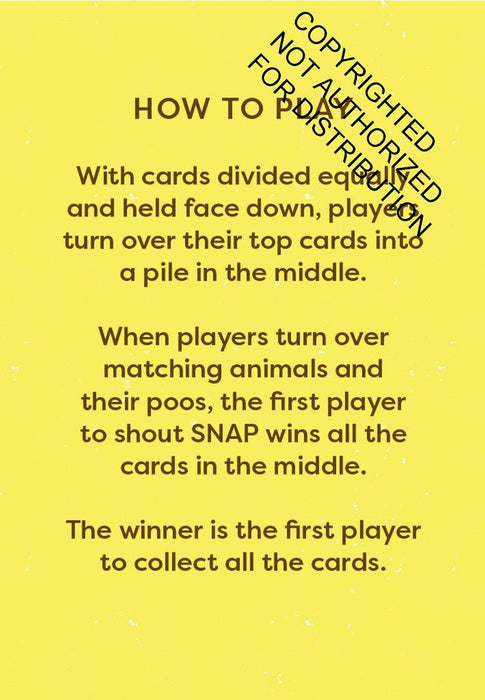 Poop Snap! Card Game