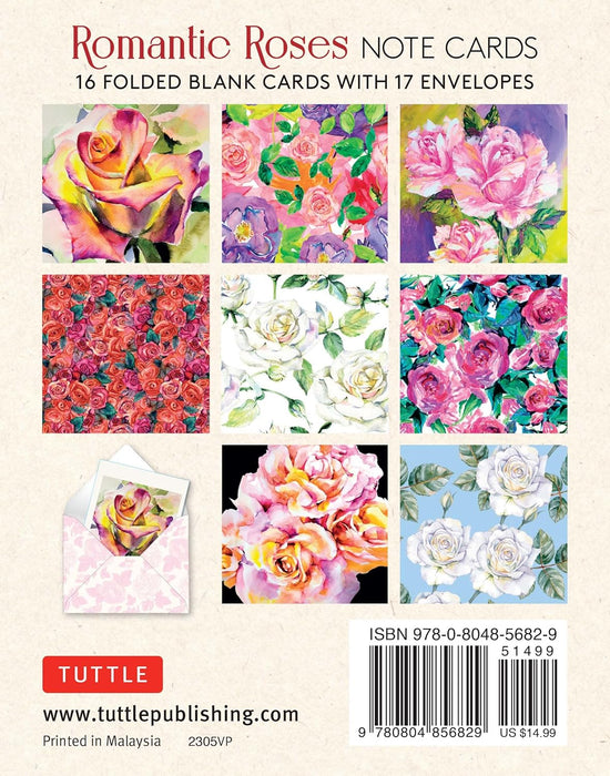 Romantic Roses 16 Note Cards