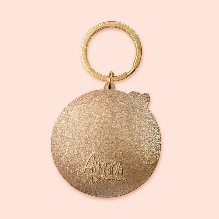 Keychain White Anemone Flower