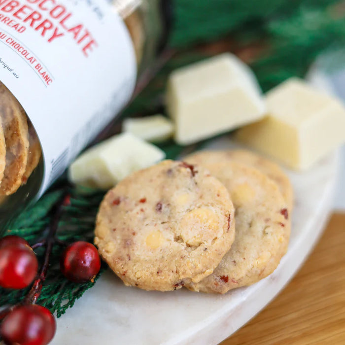 White Chocolate Cranberry Shortbreads