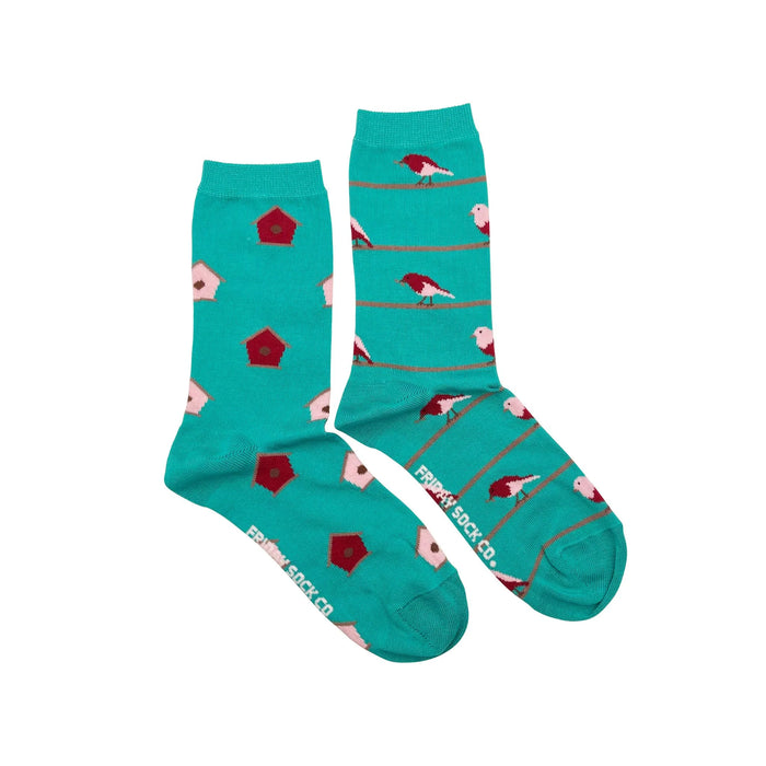 Women's Socks Birds & Birdhouse