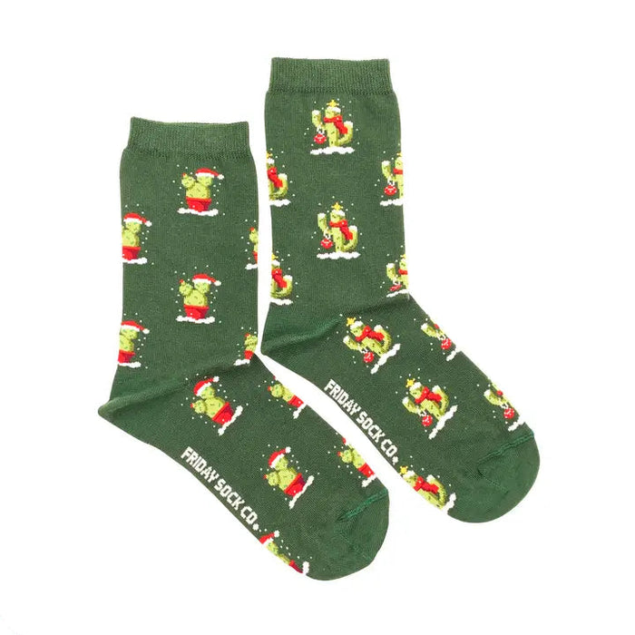 Women's Socks Ugly Christmas Cactus