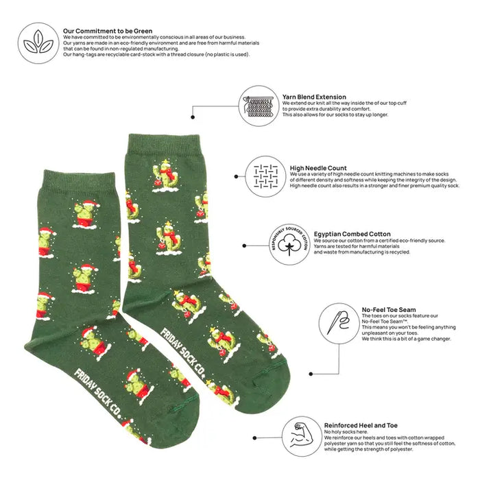 Women's Socks Ugly Christmas Cactus