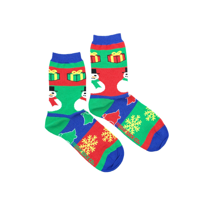 Women's Socks Ugly Christmas Snowman