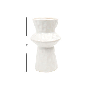 Ceramic White Textured Vase