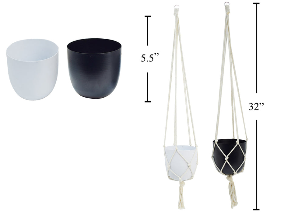 Hanging Planter with Rope Macarame