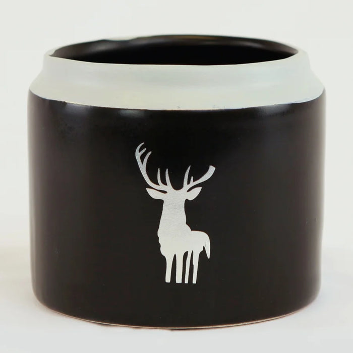 Black Reindeer Pot