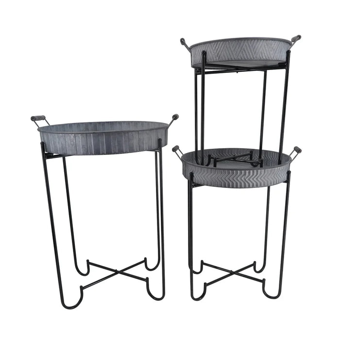 Metal Tray Plant Stands