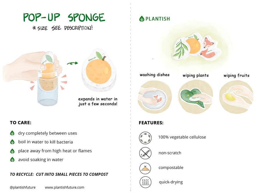 Orange Pop-up Sponge