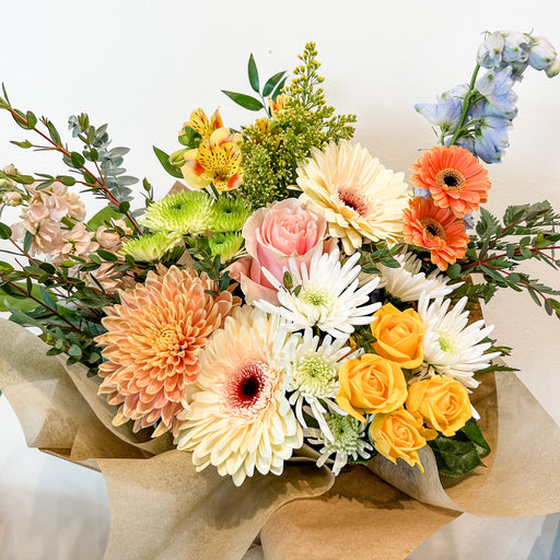 Pretty pastel handtied floral bouquet 