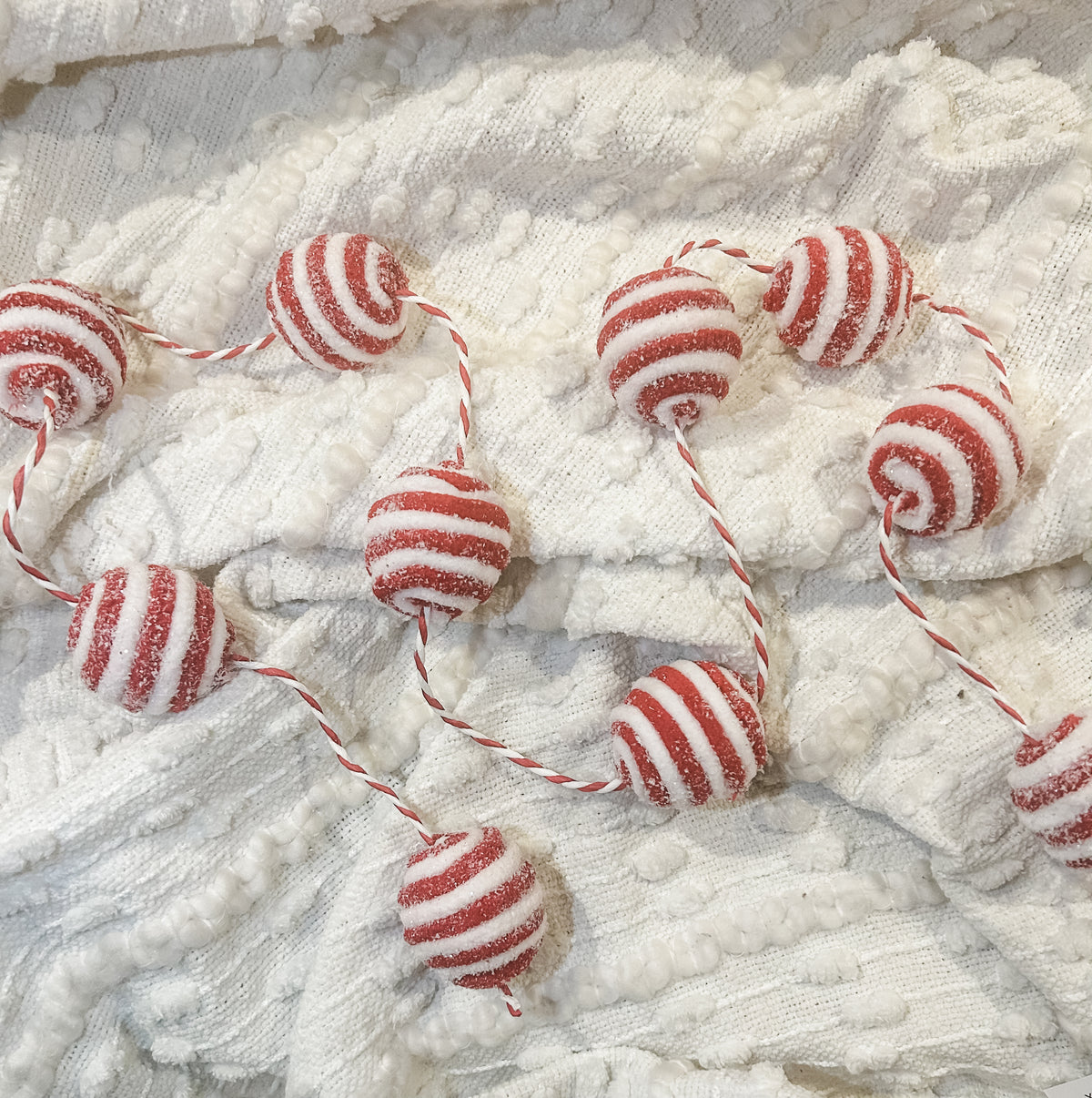 Garland Candy Cane Balls — Thrive Greenery & Gifts