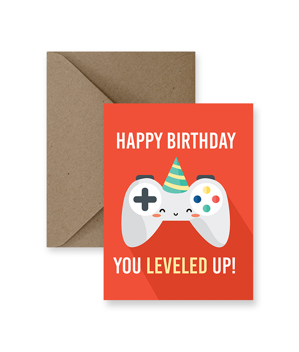 Leveled UP Birthday Card
