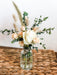 White Rose Posy in Apothecary vase