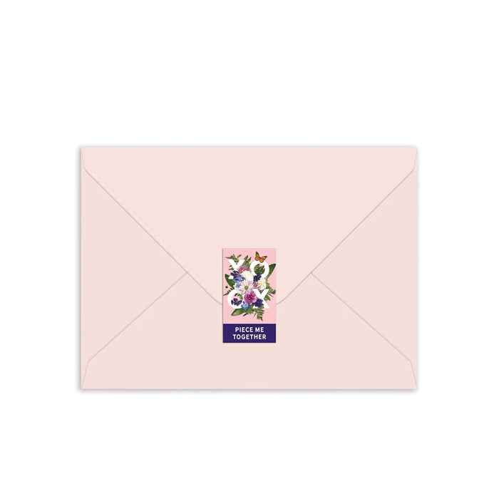 XO Flowers Greeting Card Puzzle